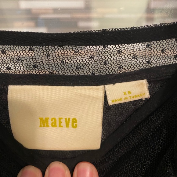 Anthropologie: Maeve black overlay lace dress - Picture 10 of 10